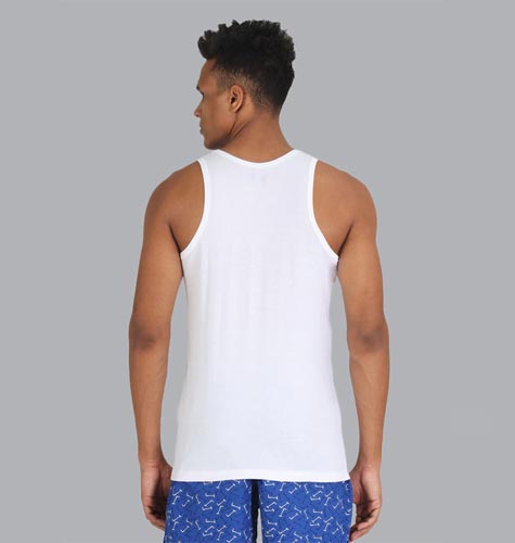 Men White Pack of 3 Innerwear Vests I661-001-P3